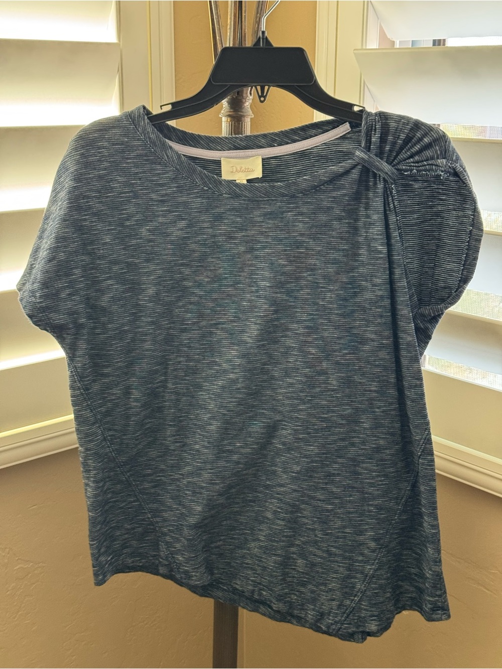 Anthropologie Deletta Margot gathered top in a blue striped design. XS - Picture 3 of 6